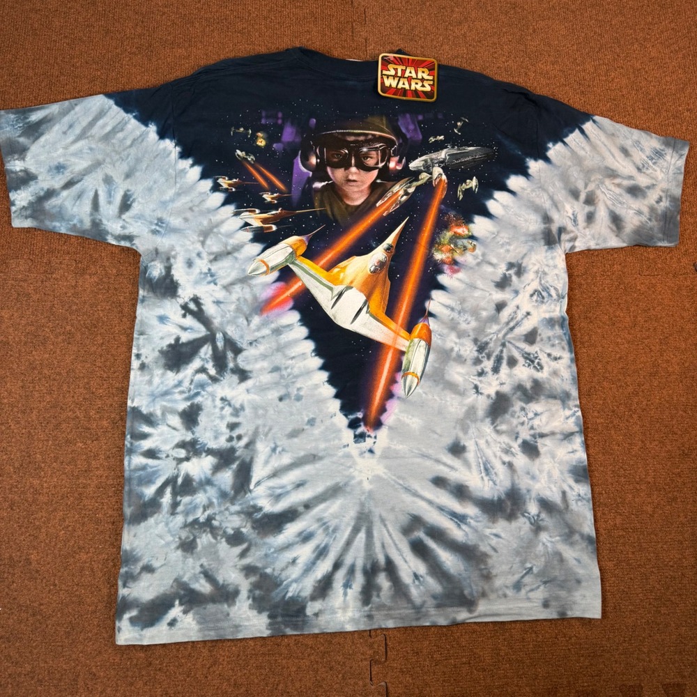 Liquid Blue Star Wars Darth Maul Tie Dye Shirt Mens XL Episode I Phantom Menace - Picture 8 of 9